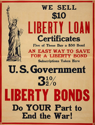 Picture of poster promoting government bonds during WWII