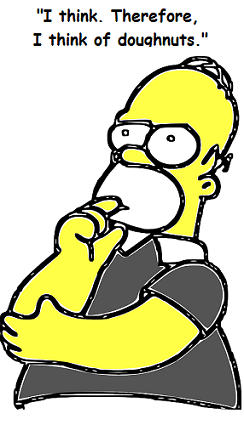 a picture of Homer Simpson thinking