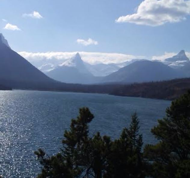 a picture of Saint Mary's Lake in Glacier National Park